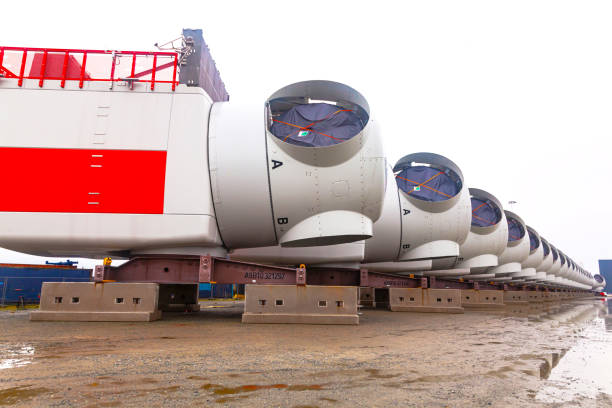 istock Scanning area for new large wind turbine rotors. 2098669765