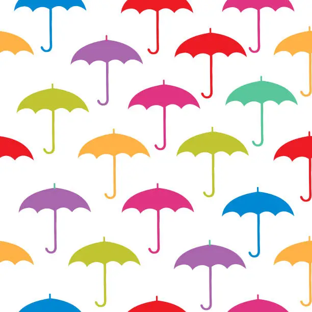 Vector illustration of Umbrella seamless pattern .