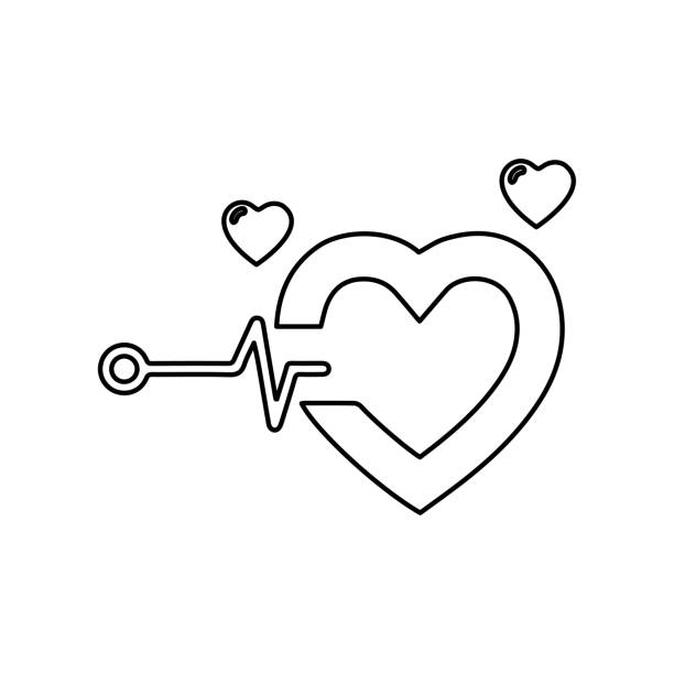 hearts icon on a white background, vector illustration - 11723 stock illustrations