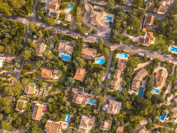 istock Luxury Villas with swimming pools 2098718315