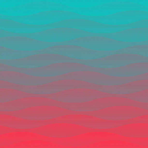 Vector illustration of Trendy geometric background with Red abstract waves