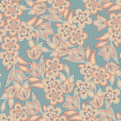 Floral seamless pattern. Fabric vector background