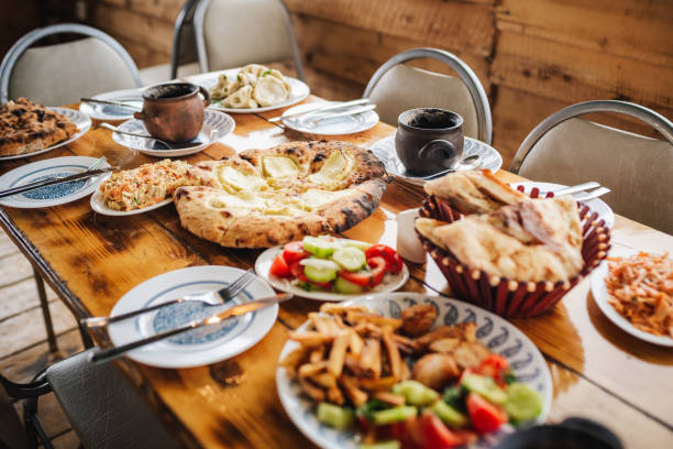 istock Variety of Georgian dishes. 2098730579