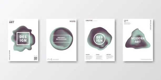 Vector illustration of Brochure template layout, Gray cover design, business annual report, flyer, magazine