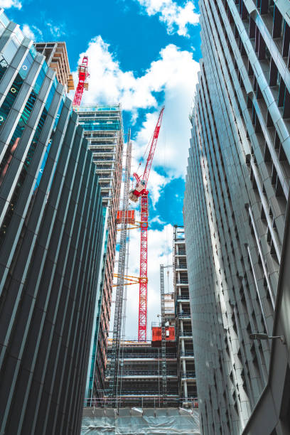 istock Skyscrapers and construction site in London 2098775649