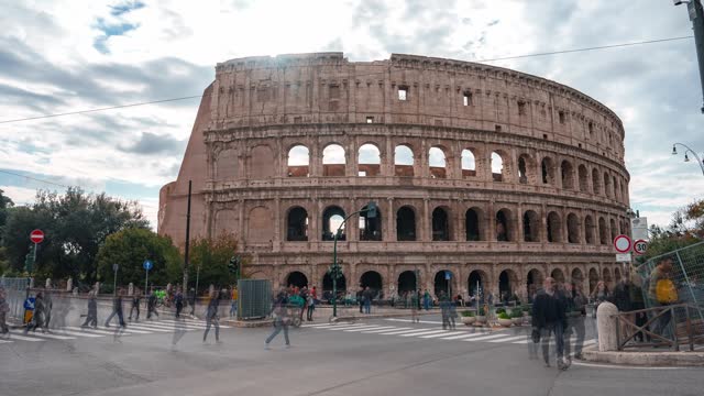 Colosseum in Rome, Italy. Ancient Roman Colosseum is one of main tourist attractions in Europe.