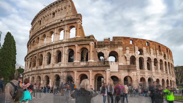 Colosseum in Rome, Italy. Ancient Roman Colosseum is one of main tourist attractions in Europe.