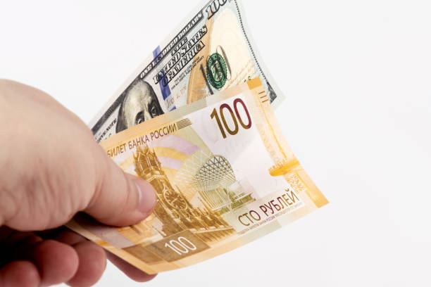 istock A 100 Russian ruble banknote and a 100 US dollar bill 2098822710