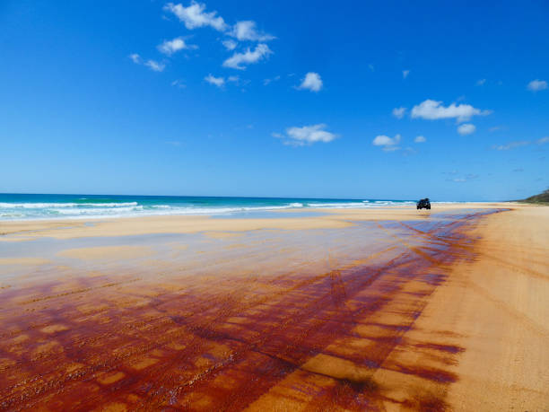 Fraser Island, Queensland, Australia, sand island, 4WD on the beach
