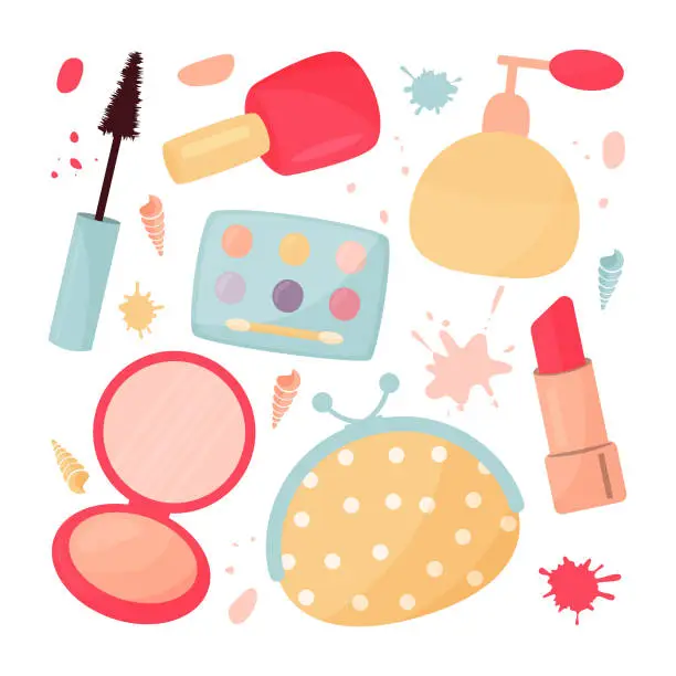 Vector illustration of cosmetic set