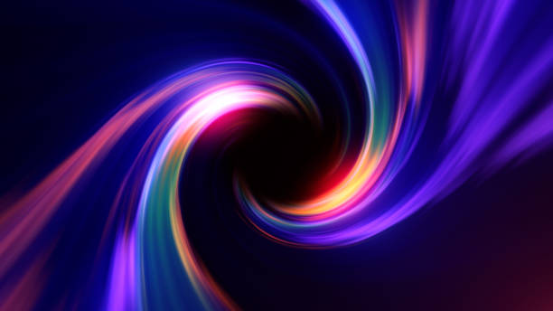 istock Abstract multicolored blue purple tunnel swirling from energy lines of glowing bright digital futuristic hi-tech background. VJ for music videos, shows, events, broadcasts, slideshows. 2098871436