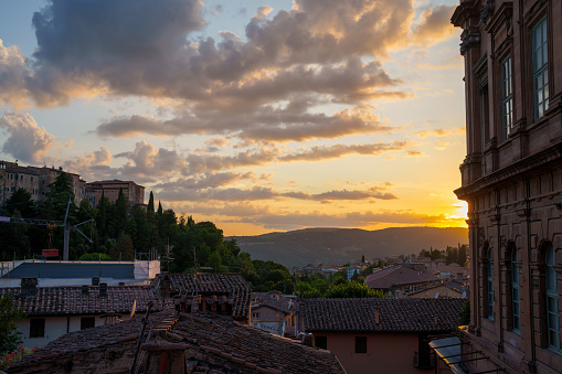 Historic buildings of Perugia, Umbria region, Italy