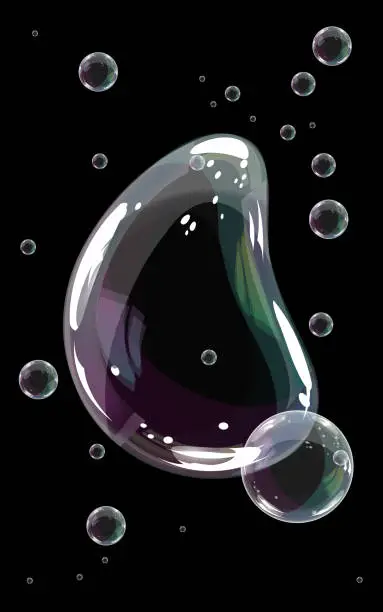 Vector illustration of The charm of lightness and playfulness in every bubble