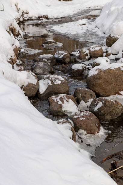 istock the ice on the river is reinforced with a plastic geogrid 2099065868
