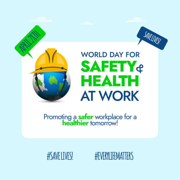 World day for Safety and Health at work. 28th April world day for safety and health at work banner with earth globe wearing construction helmet to promote the safety of workers and use of safety gear. 28th April World Day For Safety and Health at Work. Safety and health at work with protection shield and icons around it to promote safety measures for workers health and security. Vector stock illustration World day for safety and health at work. 28th April. World Day for safety of workers. Worker's health Day. Banner. Awareness post for worker health and security. 2024 concept world day for safety and health at work.
Construction helmet and planet earth template for safe and healthy working days with card, banner in blue background. Observed on April 28 stock illustration World day for safety and health at work. Construction helmet for safe and healthy working days for card, banner, template design with white background. Observed on April 28 stock illustration earth first aid stock illustrations