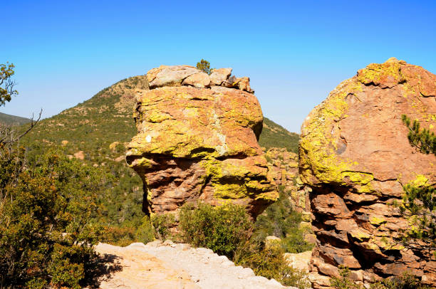 Chiricahua national monument in southern Arizona on a colorful day