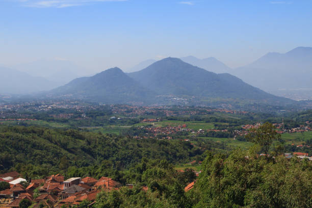 istock Beautiful panoramic view blue sky mountain in Indonesia 2099095572