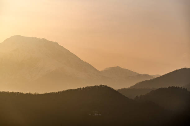 istock Sunset and mountains, Italy 2099130850
