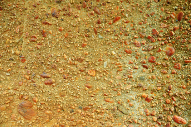 cement texture with striking yellow stone grains. for background and wallpaper