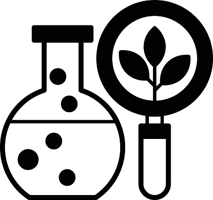 plant breedingvector outline design, Biochemistry symbol, Biological processes  Sign, bioscience and engineering stock illustration, autotrophic organisms Concept