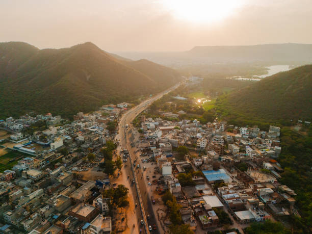 istock Aerial view of highway through Jaipur, India 2099189544