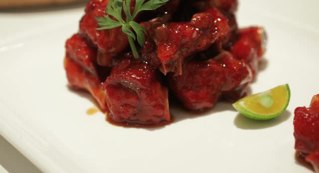 Chinese food: Wuxi fried spare ribs