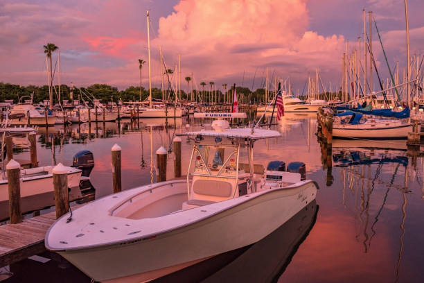 istock Docked Boat Downtown St. Petersburg 2099246751
