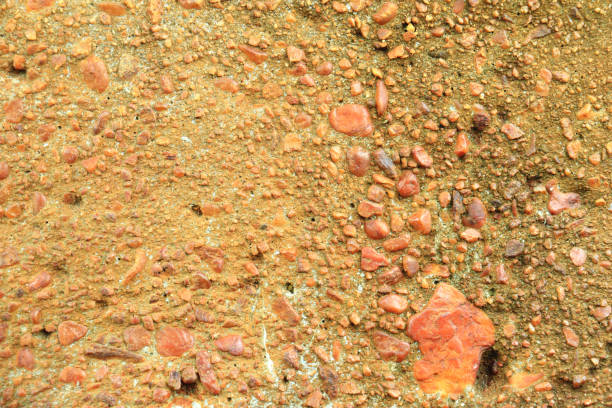 cement texture with striking yellow stone grains. for background and wallpaper