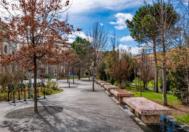 istock Path in 'Parku Europa' Public Park in Tirana 2099306005