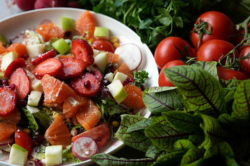 Ready-to-Eat Salad, Healthy Lifestyle Nutrition, Organic Foods, Vegetarian Menu