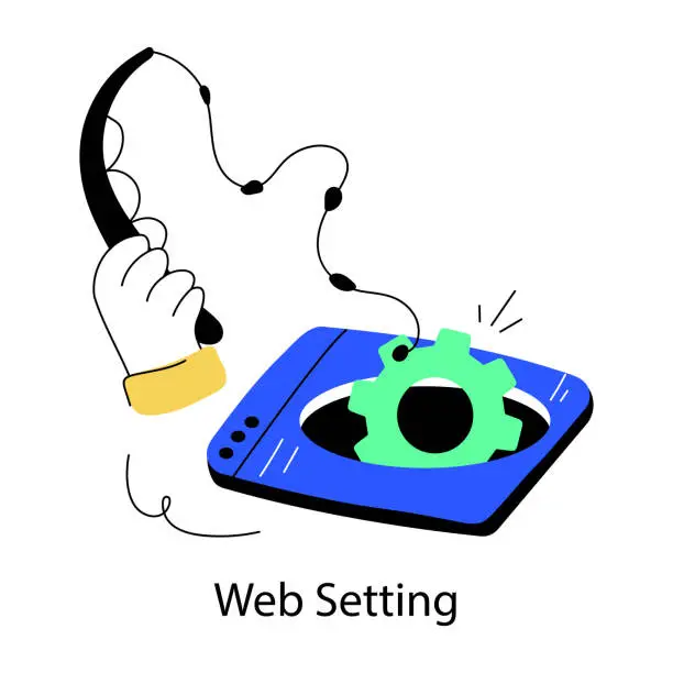 Vector illustration of Web Setting