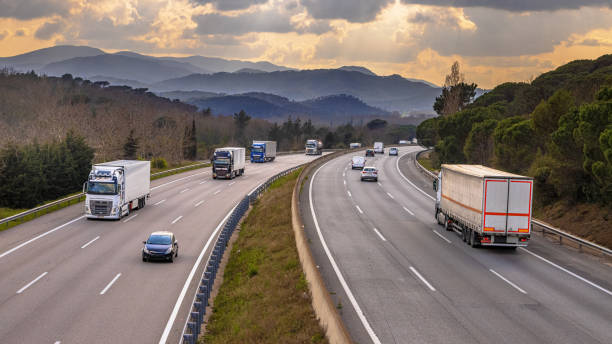 istock Highway traffic on European freeway AP7 Spain 2099415390