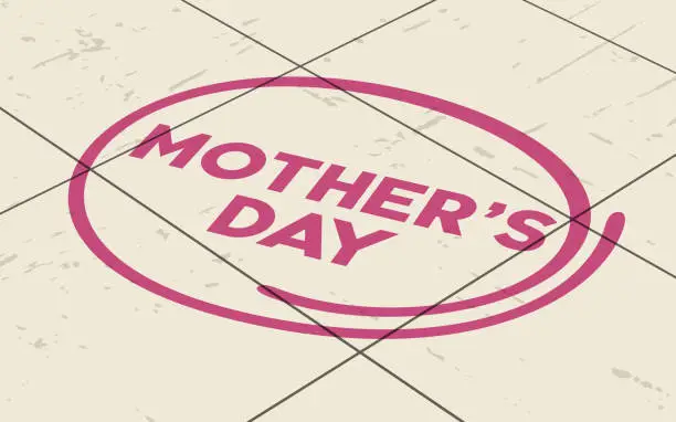 Vector illustration of Mother's Day Circled Calendar Reminder