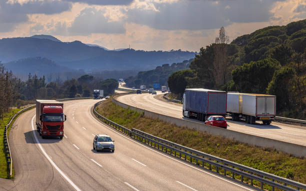 istock Highway traffic on European freeway AP7 Spain 2099425009