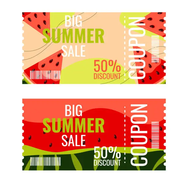 Vector illustration of Summer discount layout template special sale offer