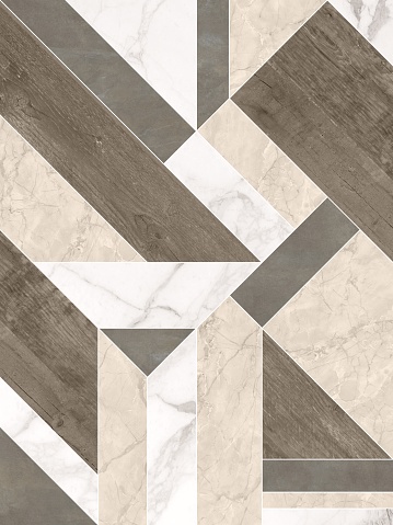 Geometric decor.Wood and marble Pattern Texture Used For Interior Exterior Ceramic Wall Tiles And Floor Tiles.