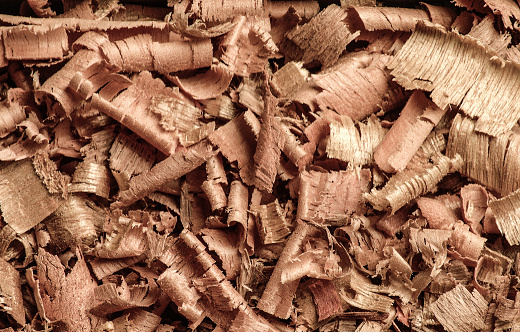 Wood sawdust, an industry by-product that can generate clean energy.
