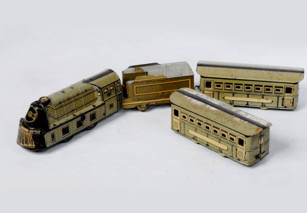 Little tin train, an unforgettable toy from the 1950s.