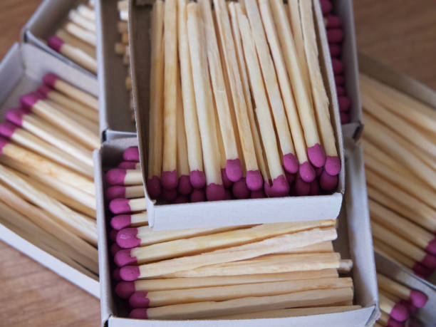 istock Several boxes filled with matches, a close-up shot. Matchboxes. 2099550376