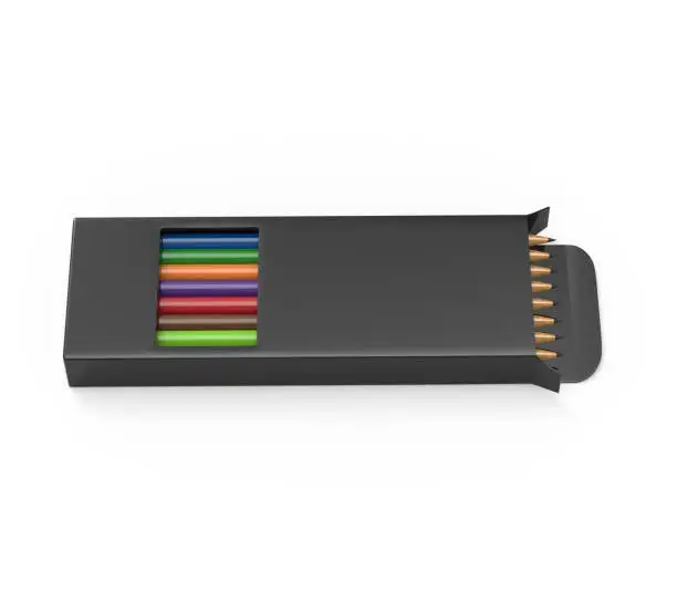 Multicolored, Box - Container, Colored Pencil, Blank, Pencil