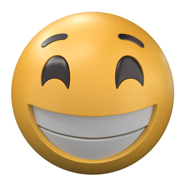 An Emoji 3D smiling illustration isolated on a white background