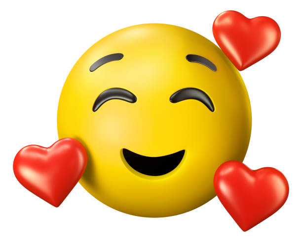 Social media icon background. Emoji with different faces expression.