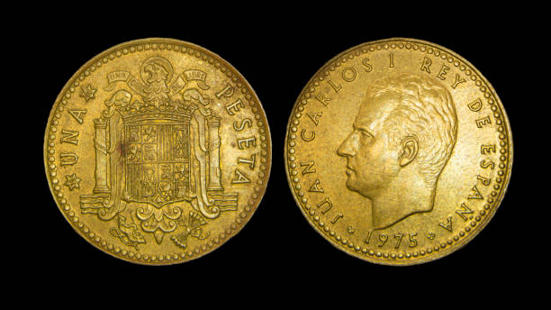 istock Spain peseta coin, king Juan Carlos 2099617429