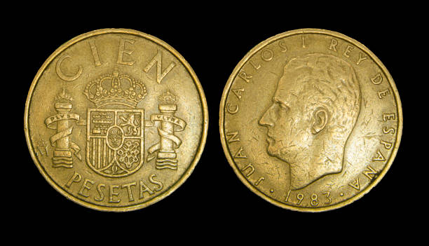 istock Spain peseta coin, king Juan Carlos 2099617708