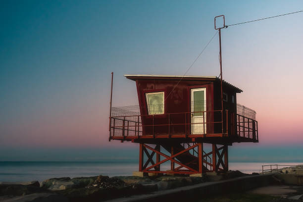 istock Lifeguard tower on the Black Sea coast. 2099726255