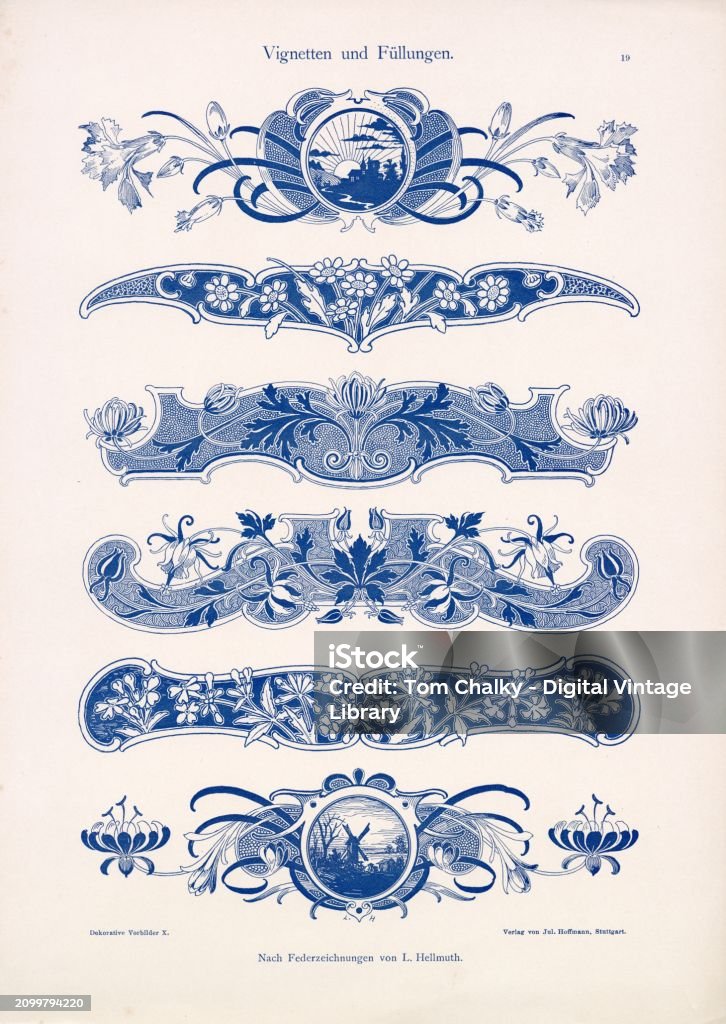 Vignette Decorative Vignettes And Artistic Border And Heading Illustrations ...