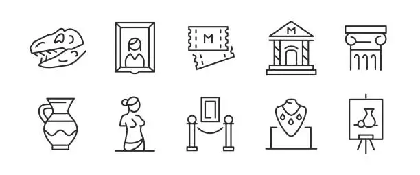 Vector illustration of Museum Icons