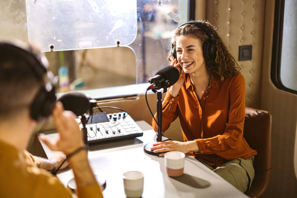 istock Colleagues recording podcast together 2099828239