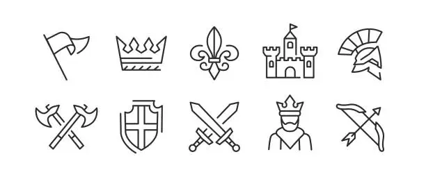 Vector illustration of Medieval Objects