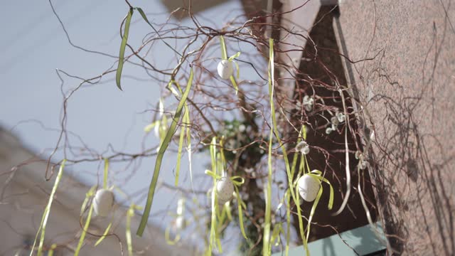 Easter Eggs on Willow Catkins